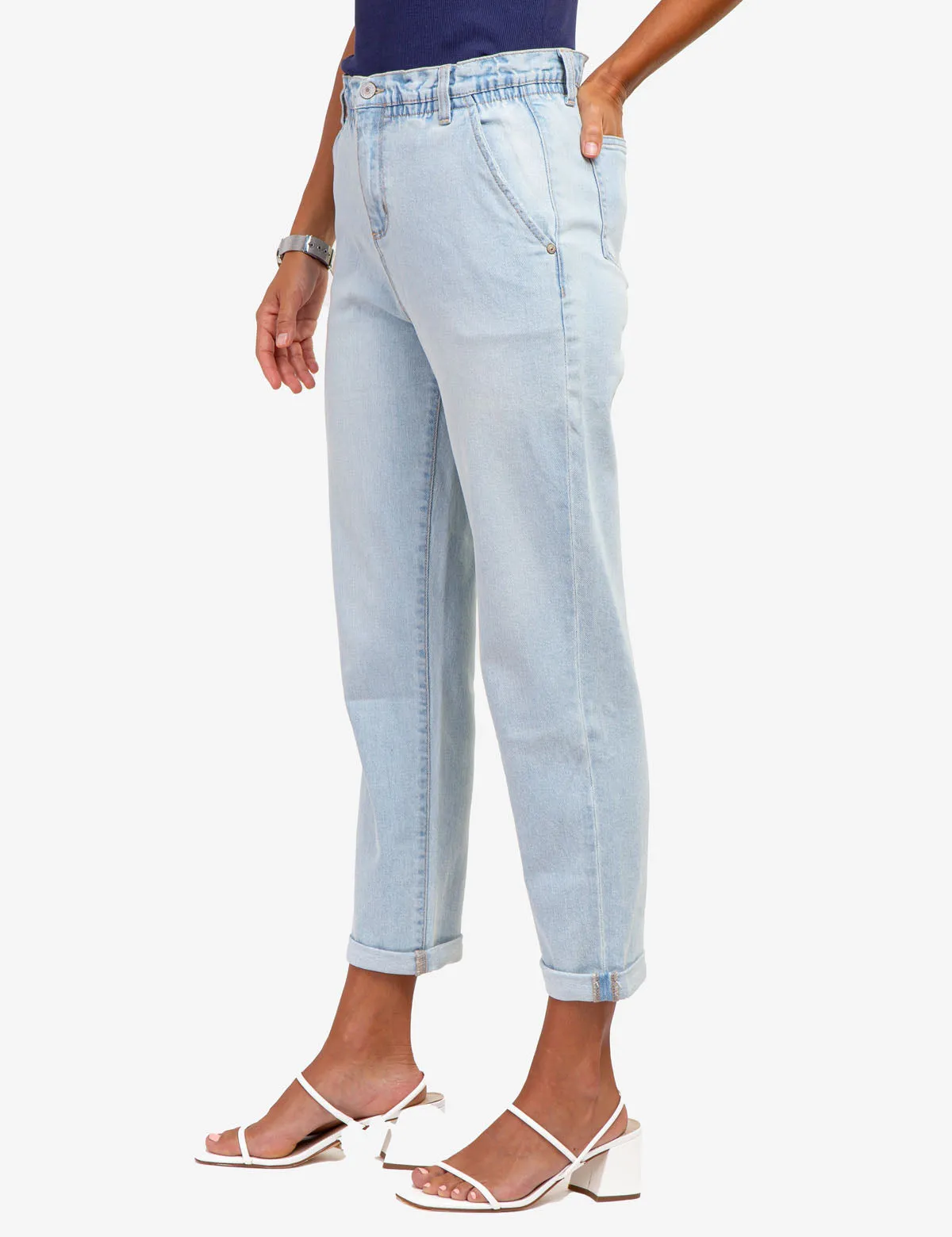 HIGH RISE PAPERBAG CROPPED JEANS sold by U.S. Polo Assn. product image thumbnail 3