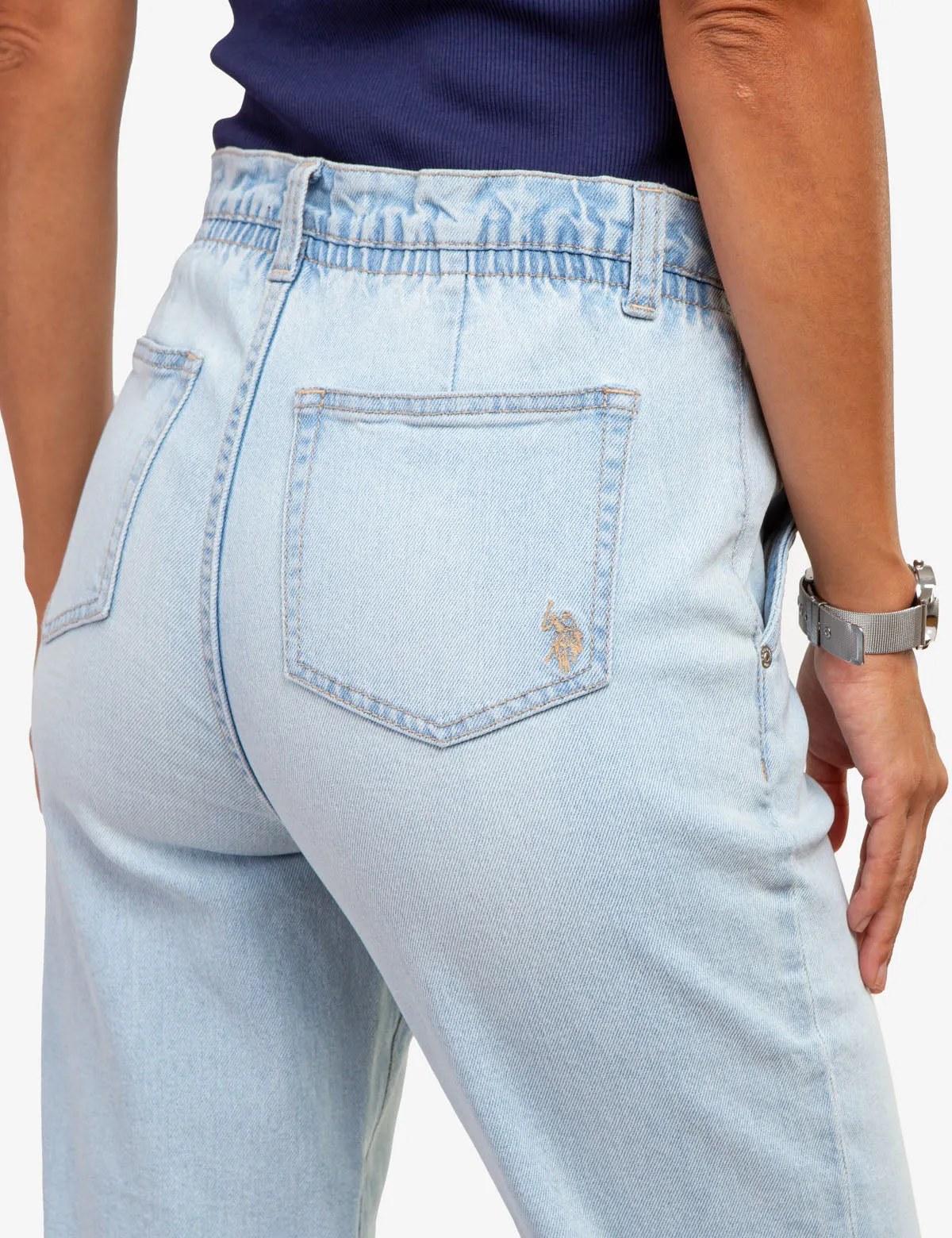 HIGH RISE PAPERBAG CROPPED JEANS sold by U.S. Polo Assn. product image thumbnail 5