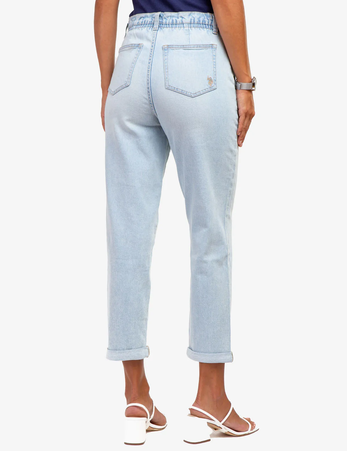 HIGH RISE PAPERBAG CROPPED JEANS sold by U.S. Polo Assn. product image thumbnail 4