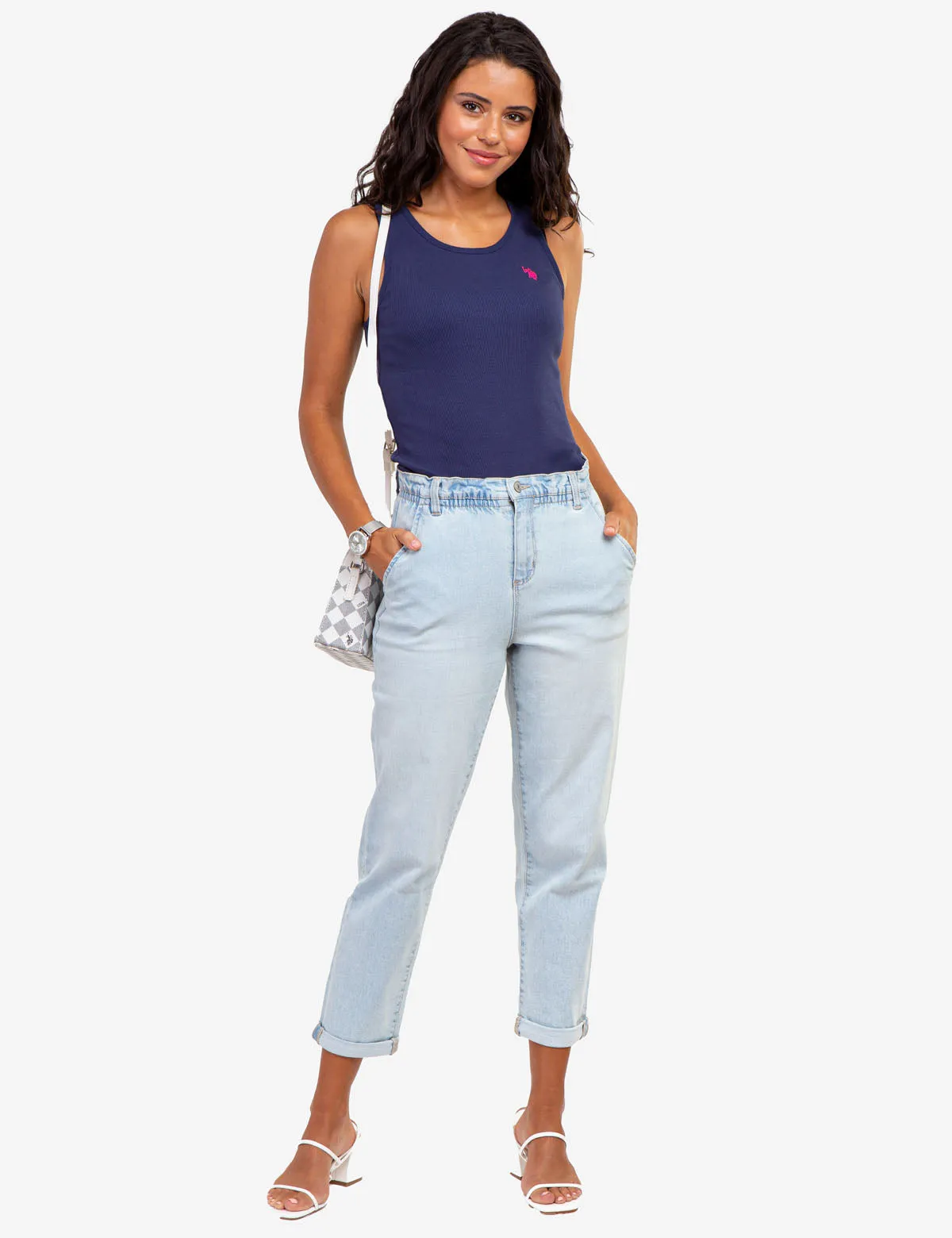 HIGH RISE PAPERBAG CROPPED JEANS sold by U.S. Polo Assn. product image thumbnail 2