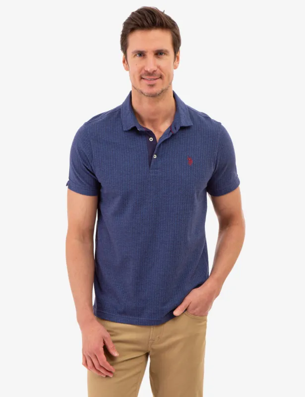 JACQUARD PATTERN JERSEY POLO SHIRT sold by U.S. Polo Assn.