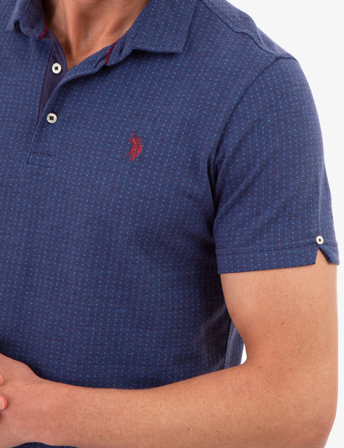 JACQUARD PATTERN JERSEY POLO SHIRT sold by U.S. Polo Assn. product image thumbnail 2