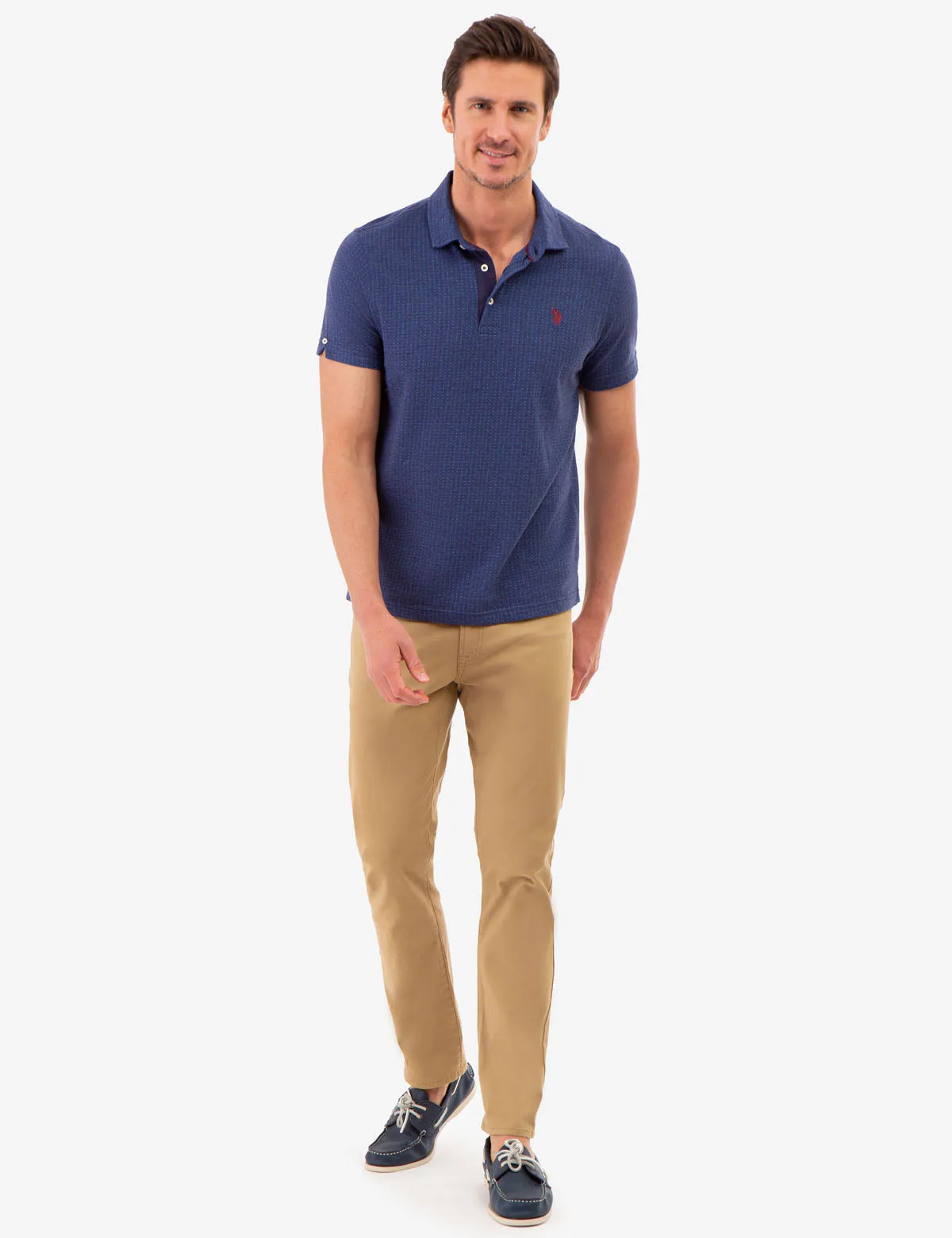 JACQUARD PATTERN JERSEY POLO SHIRT sold by U.S. Polo Assn. product image thumbnail 3