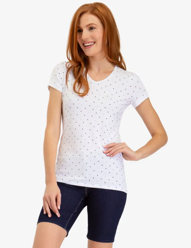 DOT V-NECK T-SHIRT sold by U.S. Polo Assn.