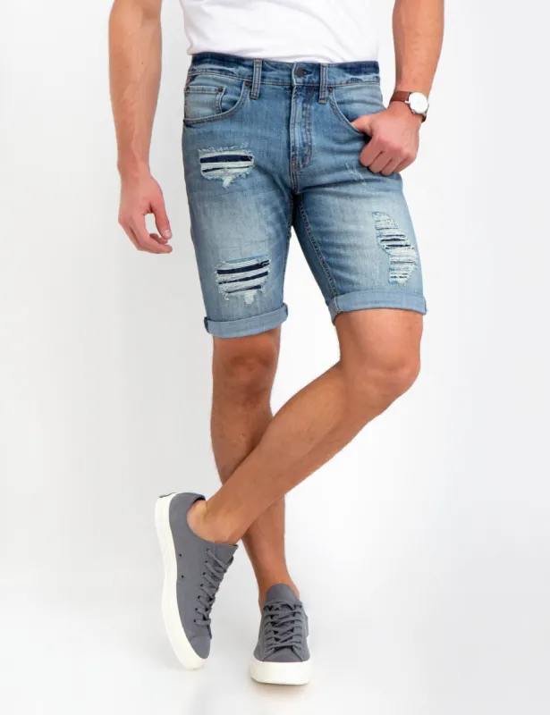 STRETCH SLIM DENIM SHORTS sold by U.S. Polo Assn.