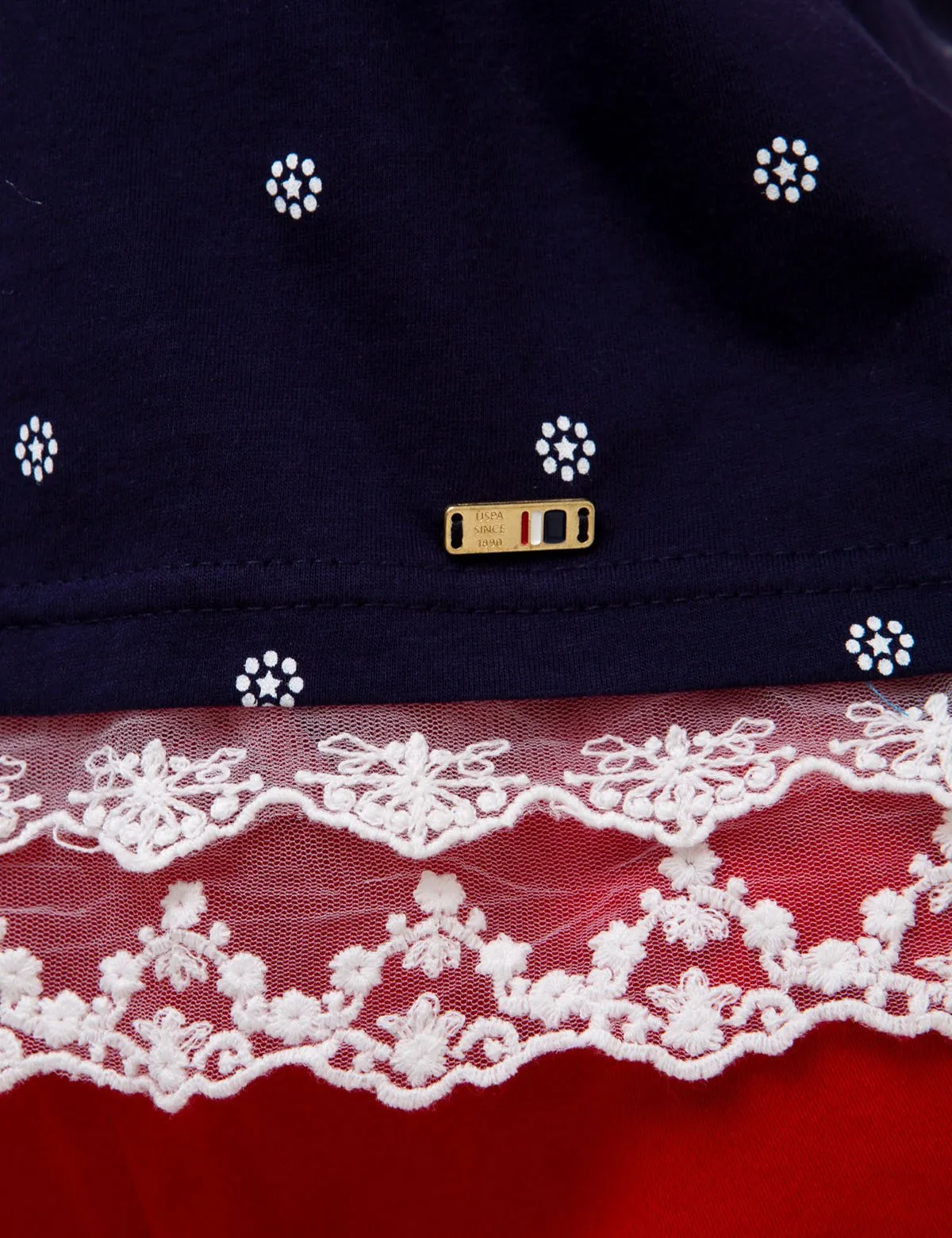 FLORAL LACE TRIM TOP sold by U.S. Polo Assn. product image thumbnail 4