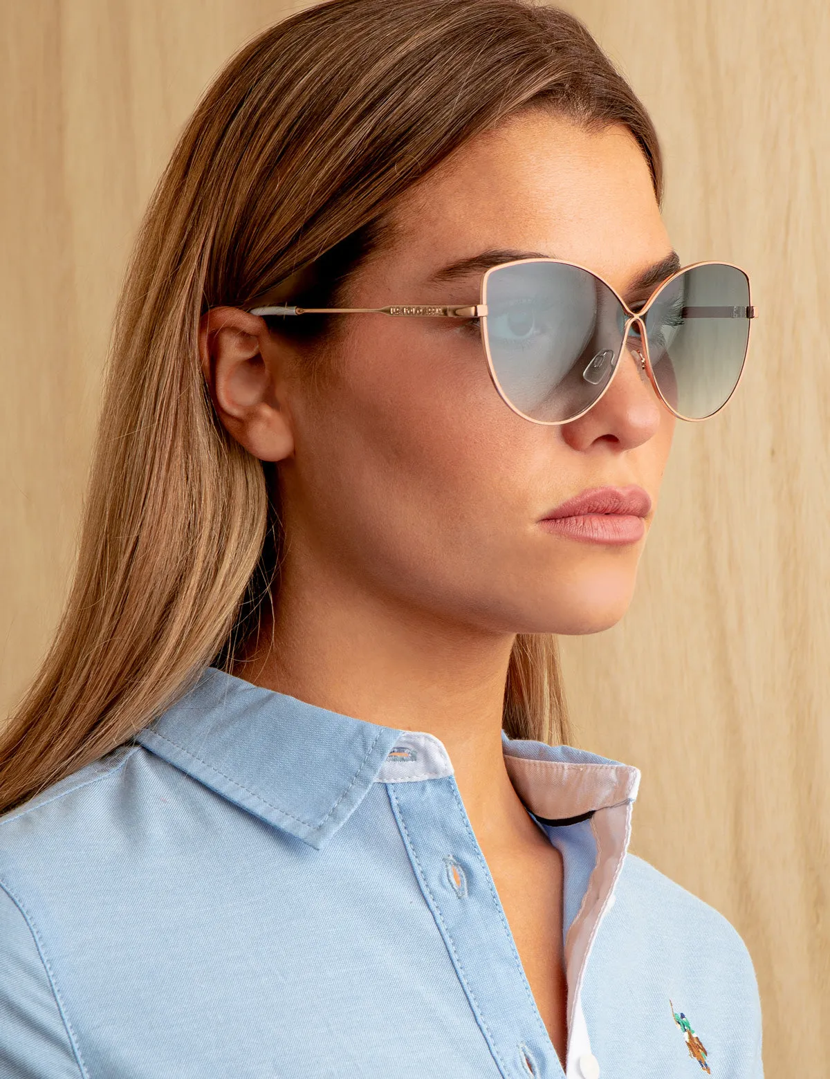 LADIES METAL CAT-EYE SUNGLASSES sold by U.S. Polo Assn. product image thumbnail 2