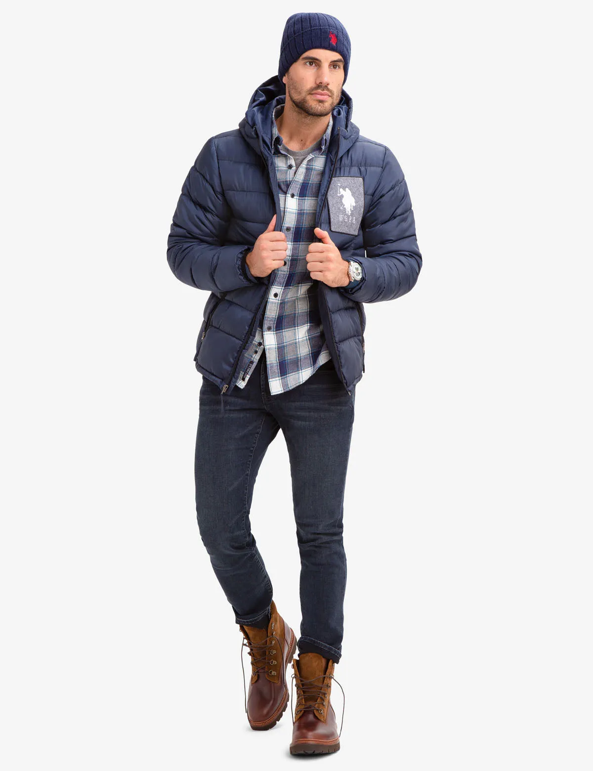 USPA FELT PATCH PUFFER COAT sold by U.S. Polo Assn. product image thumbnail 3