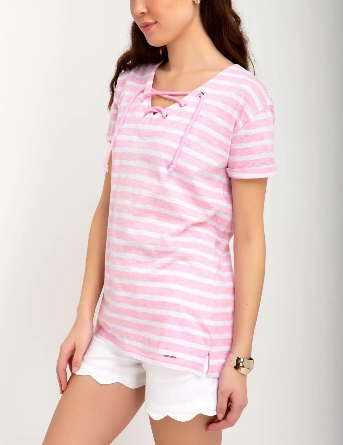 STRIPED LACE-UP TOP sold by U.S. Polo Assn. product image thumbnail 2