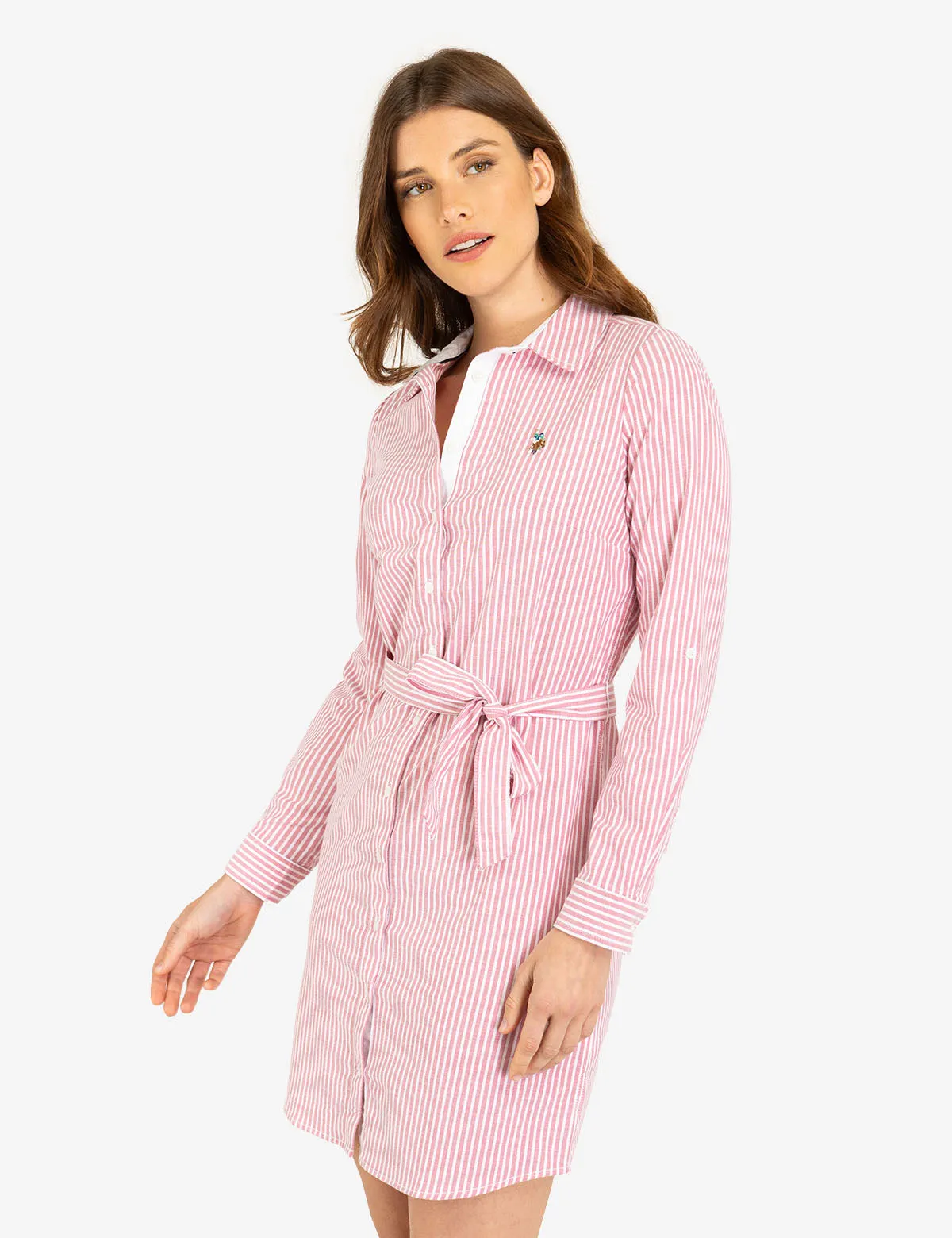 STRIPED MULTI-COLORED LOGO OXFORD DRESS sold by U.S. Polo Assn. product image thumbnail 3