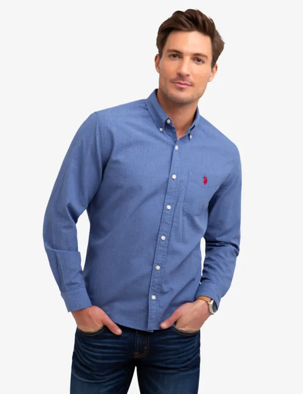 NO-TUCK DOBBY TEXTURED SHIRT sold by U.S. Polo Assn.