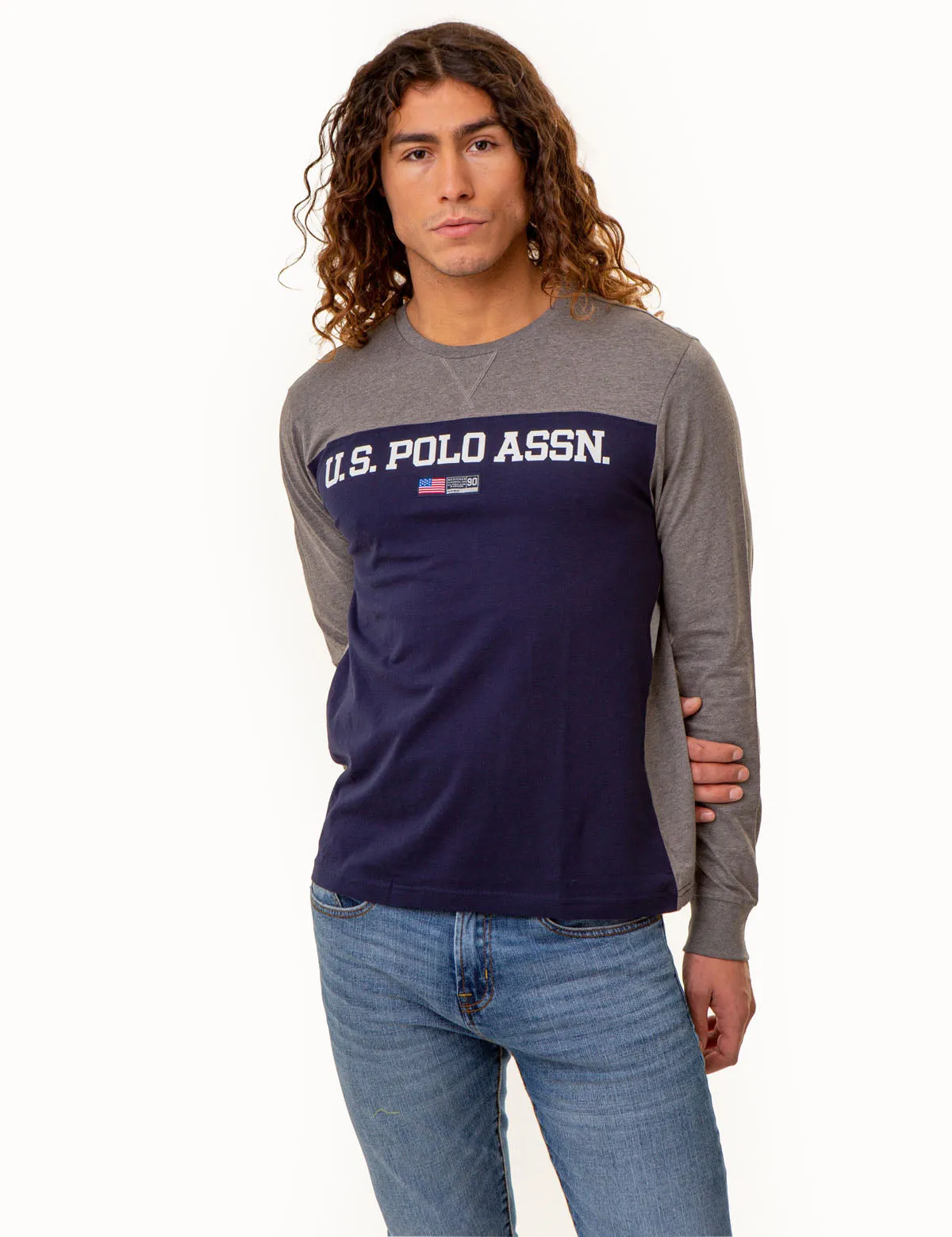 USPA COLORBLOCK LONG SLEEVE T-SHIRT sold by U.S. Polo Assn.