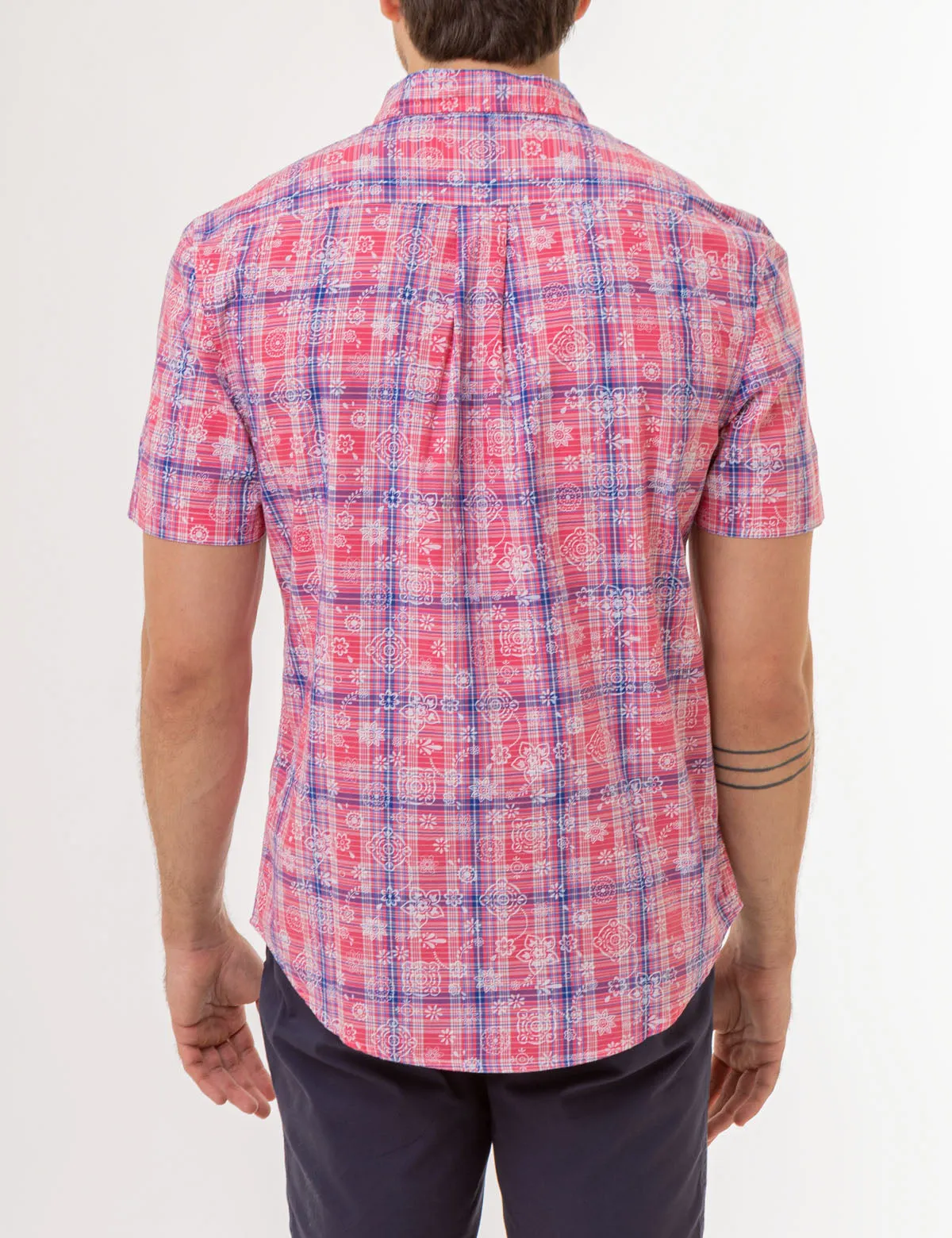 MADRAS FLORAL PLAID PRINT SHIRT WITH POCKET sold by U.S. Polo Assn. product image thumbnail 4