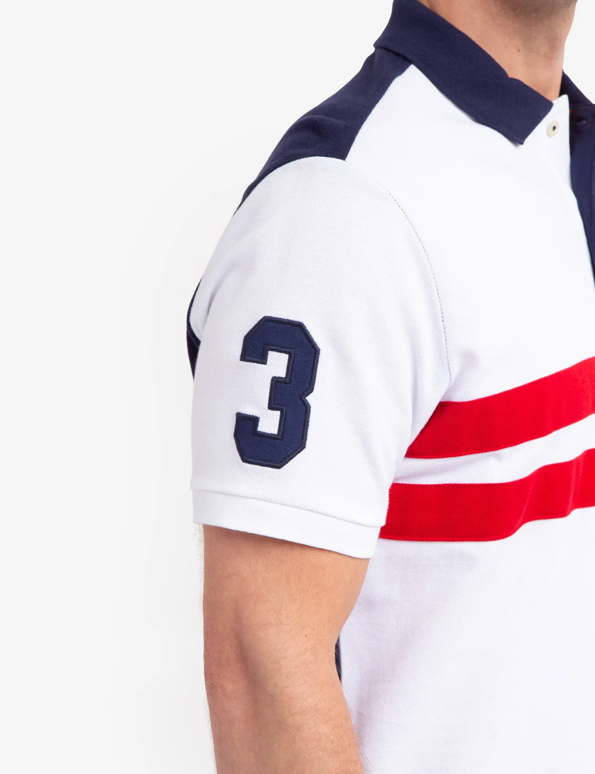 COLORBLOCK CHEST STRIPE PIQUE POLO SHIRT sold by U.S. Polo Assn. product image thumbnail 4