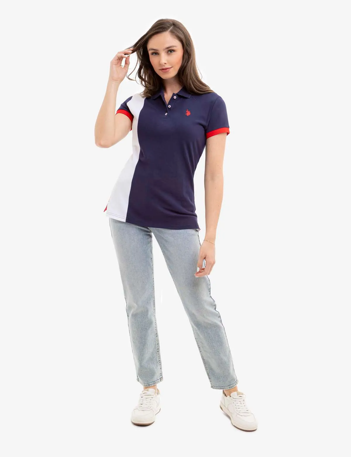 PIECED STRIPE POLO SHIRT sold by U.S. Polo Assn. product image thumbnail 2