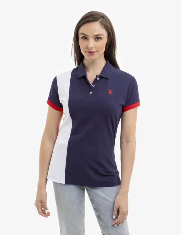 PIECED STRIPE POLO SHIRT sold by U.S. Polo Assn.