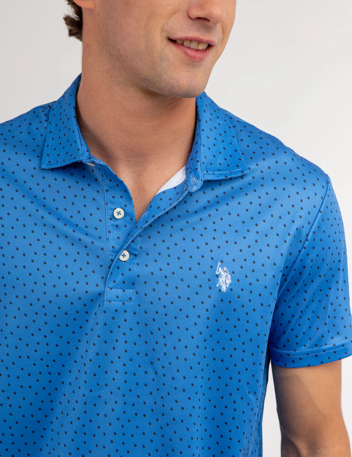 SHADOW DOT PRINT PERFORMANCE POLO SHIRT sold by U.S. Polo Assn. product image thumbnail 3