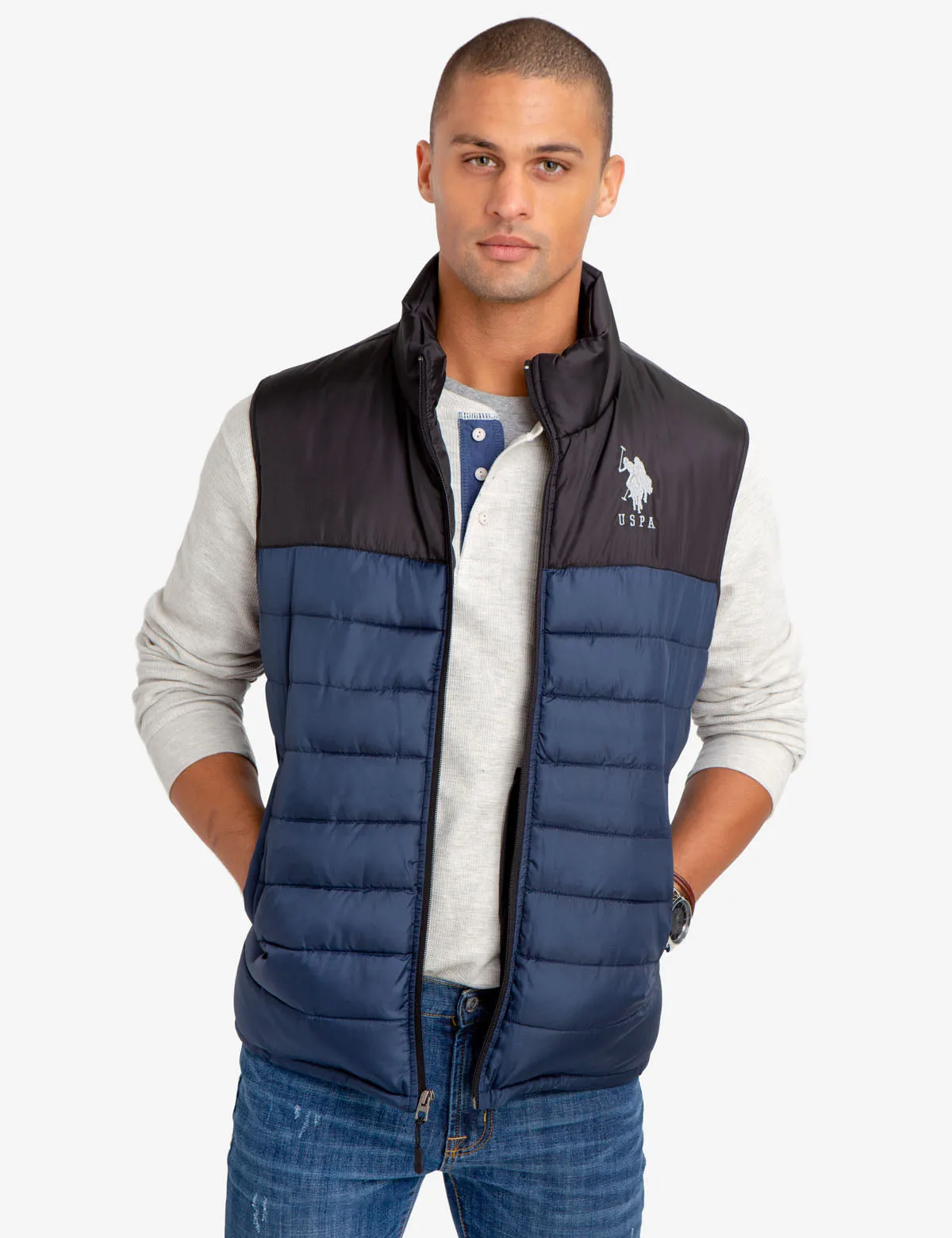 ESSENTIAL COLORBLOCK PUFFER VEST sold by U.S. Polo Assn. product image thumbnail 5