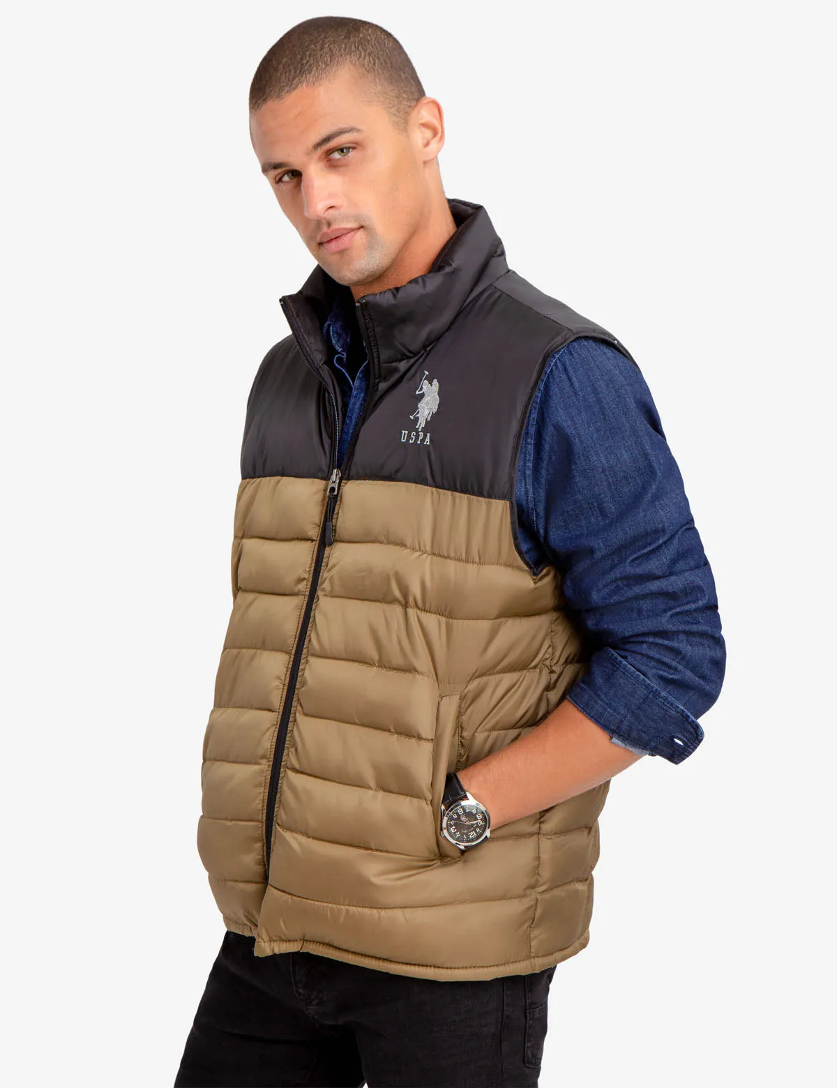 ESSENTIAL COLORBLOCK PUFFER VEST sold by U.S. Polo Assn. product image thumbnail 3
