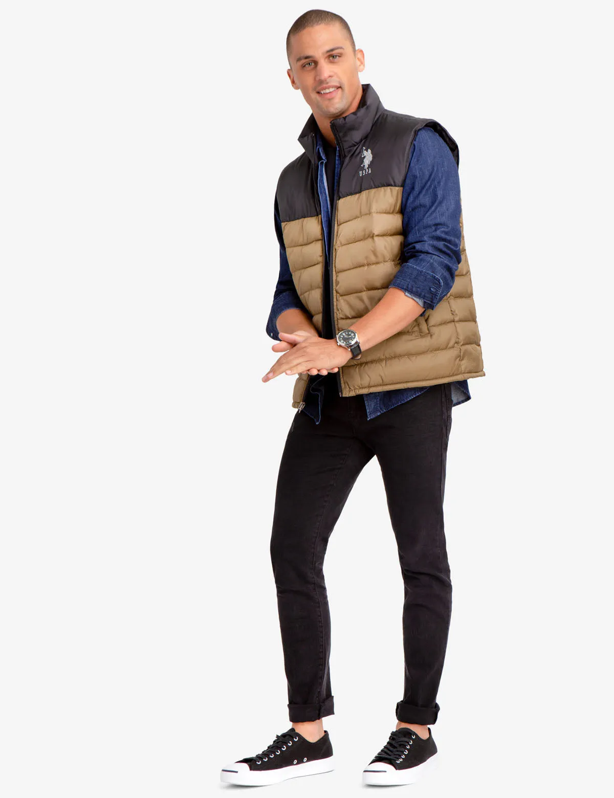 ESSENTIAL COLORBLOCK PUFFER VEST sold by U.S. Polo Assn. product image thumbnail 2