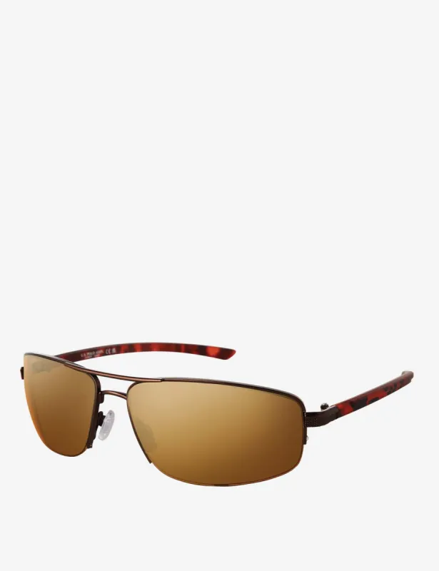 MEN'S METAL RECTANGULAR WRAP SUNGLASSES sold by U.S. Polo Assn.