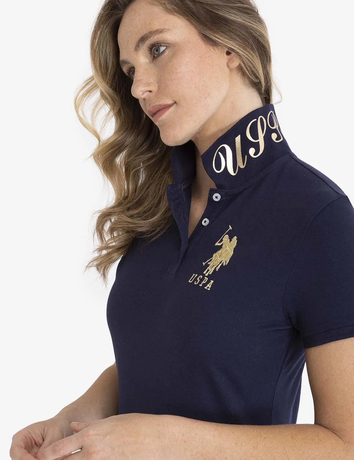 USPA METALLIC PRINT POLO SHIRT sold by U.S. Polo Assn. product image thumbnail 2