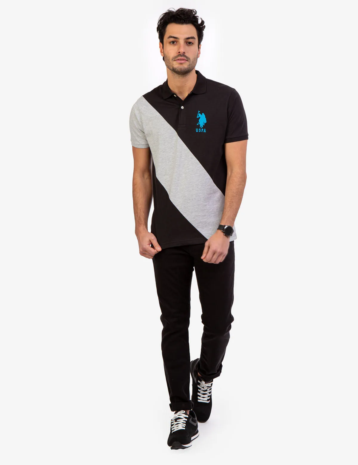 DIAGONAL COLORBLOCK JERSEY POLO SHIRT sold by U.S. Polo Assn. product image thumbnail 2