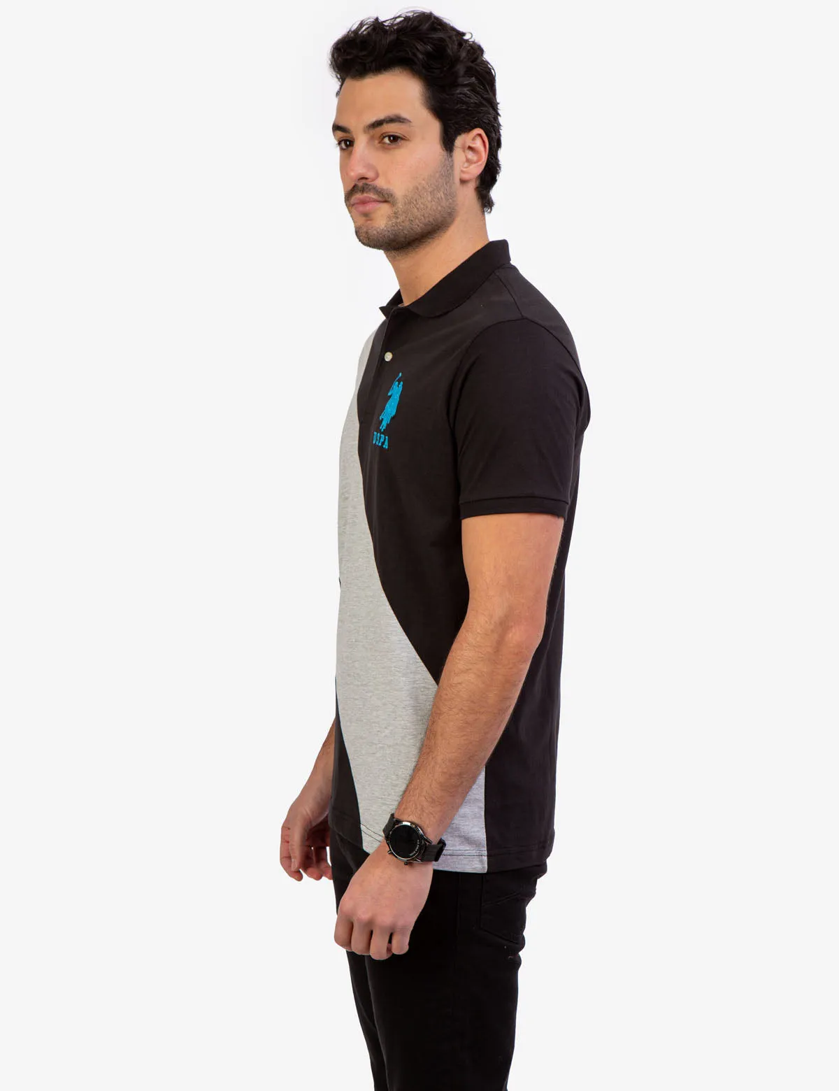 DIAGONAL COLORBLOCK JERSEY POLO SHIRT sold by U.S. Polo Assn. product image thumbnail 3