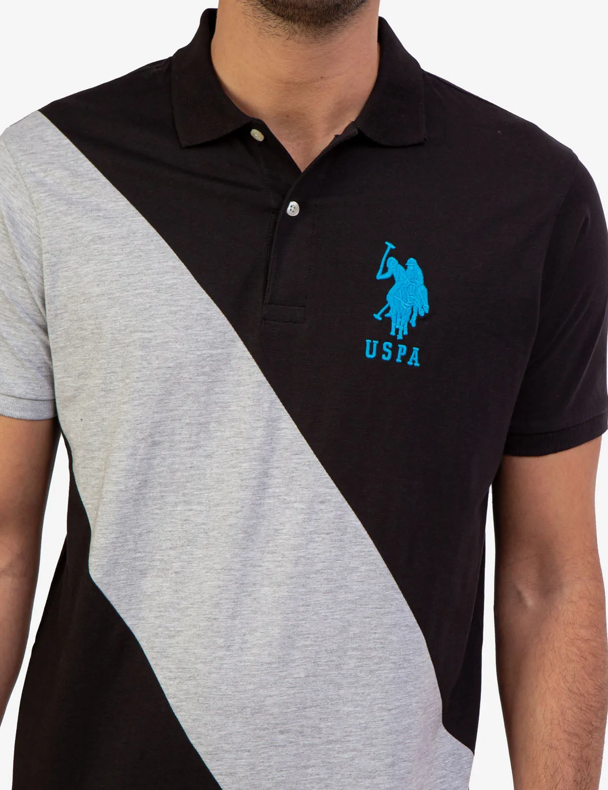 DIAGONAL COLORBLOCK JERSEY POLO SHIRT sold by U.S. Polo Assn. product image thumbnail 5