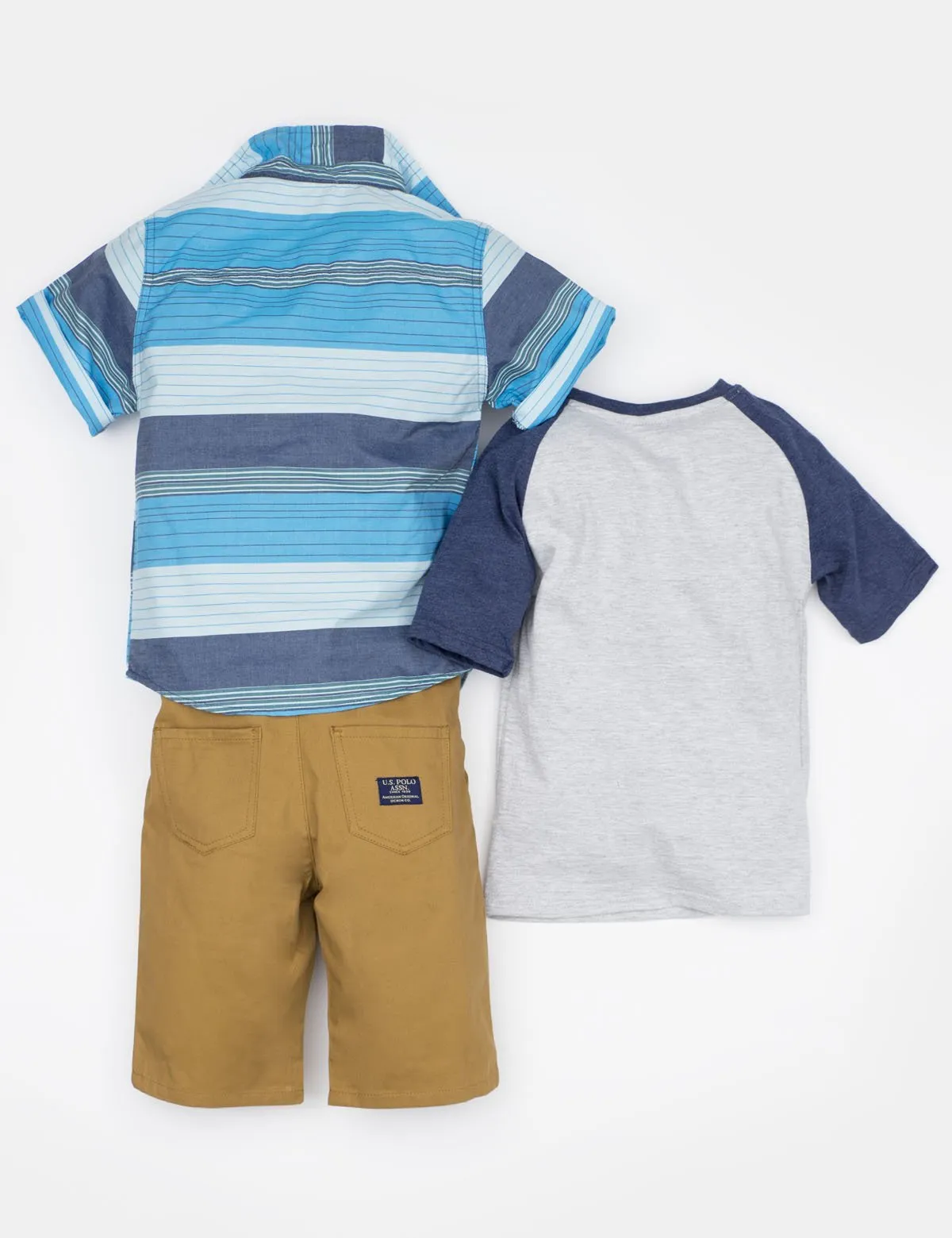 Boys 3 Piece Set - Woven Shirt, Tee & Shorts sold by U.S. Polo Assn. product image thumbnail 2