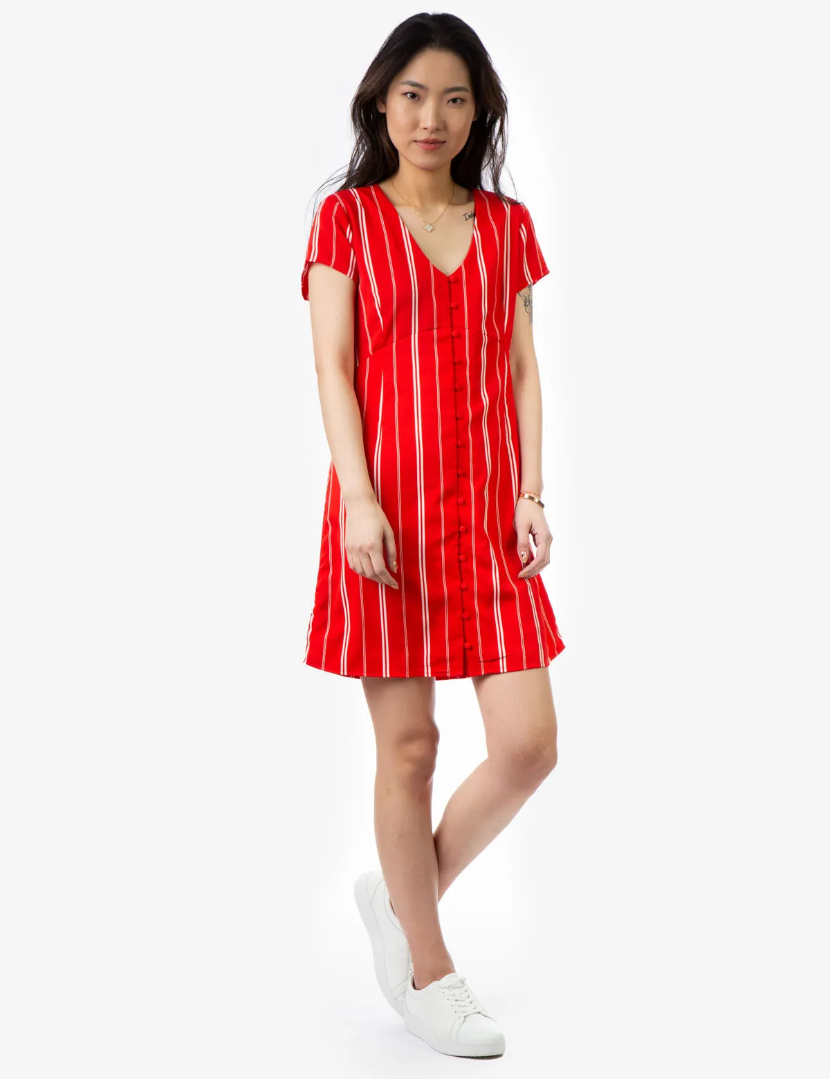 STRIPE BUTTON UP DRESS sold by U.S. Polo Assn. product image thumbnail 3