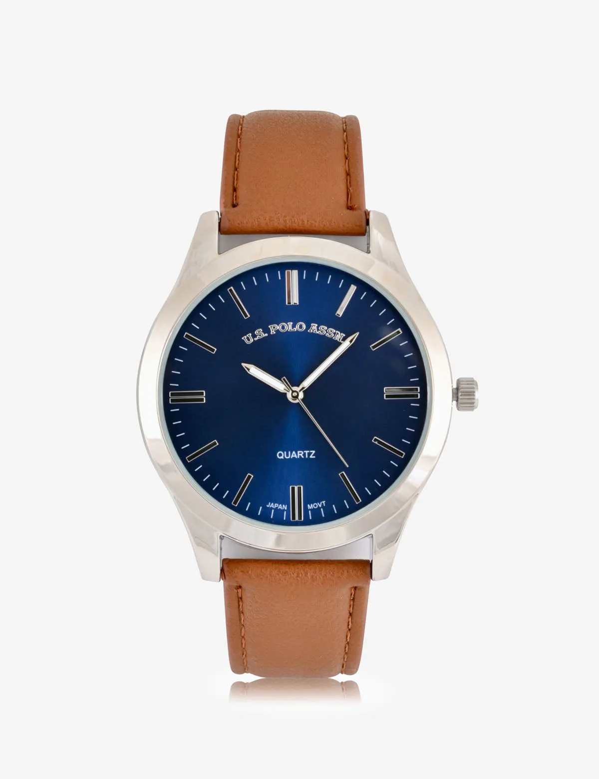 MEN'S BROWN STRAP WITH BLUE DIAL ANALOG WATCH sold by U.S. Polo Assn. product image thumbnail 3