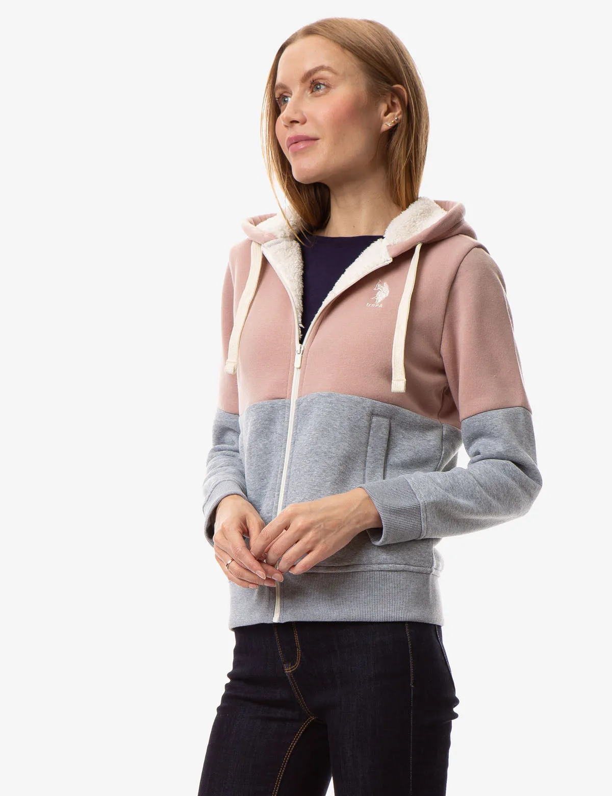 COLORBLOCK FLEECE HOODIE sold by U.S. Polo Assn. product image thumbnail 2