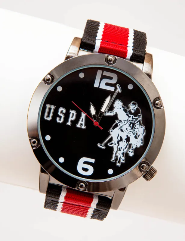 MEN'S LOGO STRIPE STRAP WATCH sold by U.S. Polo Assn.