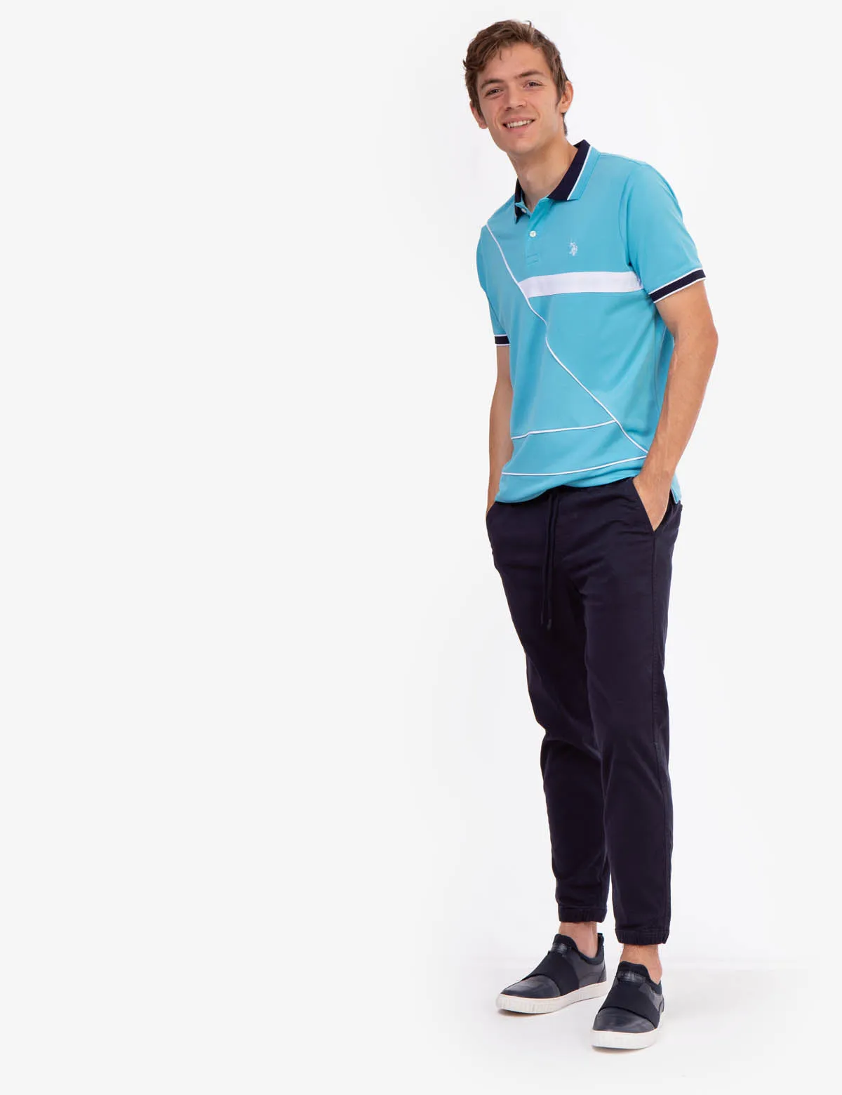 PIQUE COLORBLOCK POLO SHIRT sold by U.S. Polo Assn. product image thumbnail 2
