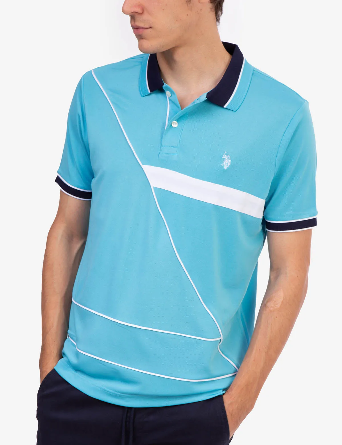 PIQUE COLORBLOCK POLO SHIRT sold by U.S. Polo Assn. product image thumbnail 3