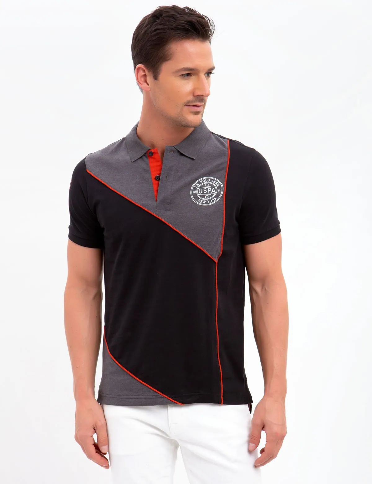 SLIM FIT STRETCH COLORBLOCK POLO SHIRT sold by U.S. Polo Assn. product image thumbnail 5