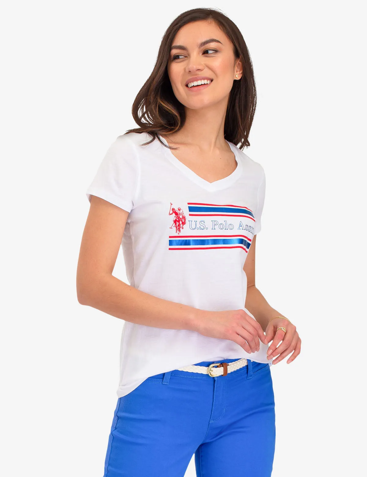 USPA FOIL STRIPED GRAPHIC T-SHIRT sold by U.S. Polo Assn.