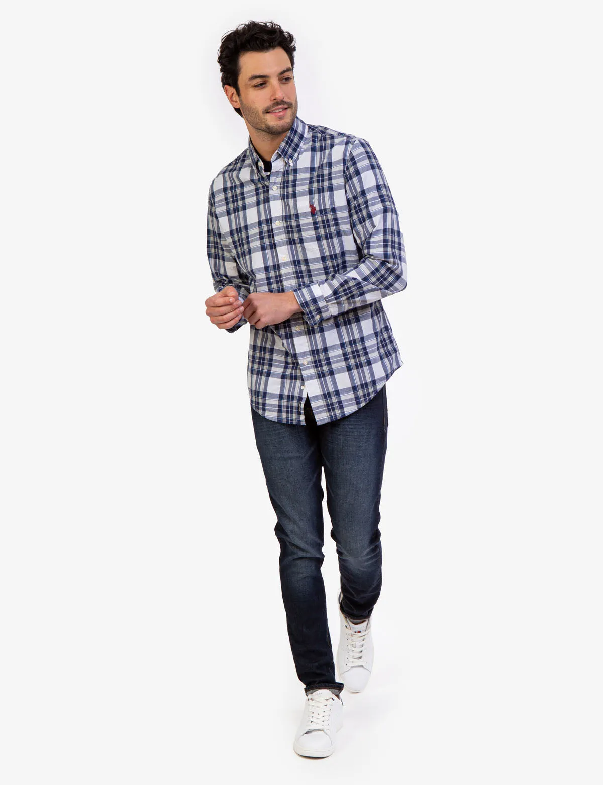 HEATHER POPLIN PLAID LONG SLEEVE SHIRT sold by U.S. Polo Assn. product image thumbnail 2