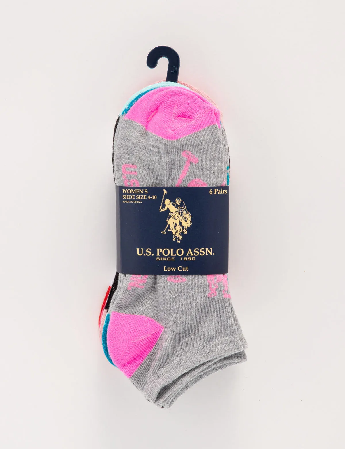 WOMENS 6PK ASSORTED BIG DHM LOW CUT SOCKS sold by U.S. Polo Assn. product image thumbnail 2