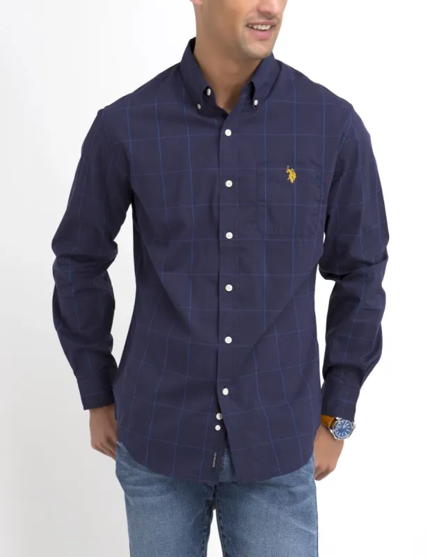 STRETCH FIT LARGE PLAID SHIRT IN POPLIN sold by U.S. Polo Assn.