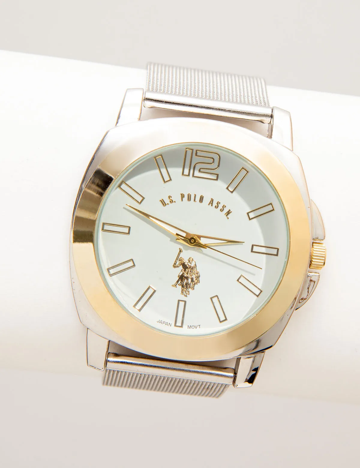 HIS AND HER'S MESH STRAP WITH GOLD BEZEL WATCH SET sold by U.S. Polo Assn. product image thumbnail 3