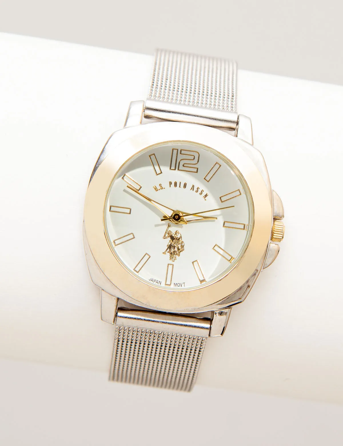 HIS AND HER'S MESH STRAP WITH GOLD BEZEL WATCH SET sold by U.S. Polo Assn. product image thumbnail 4