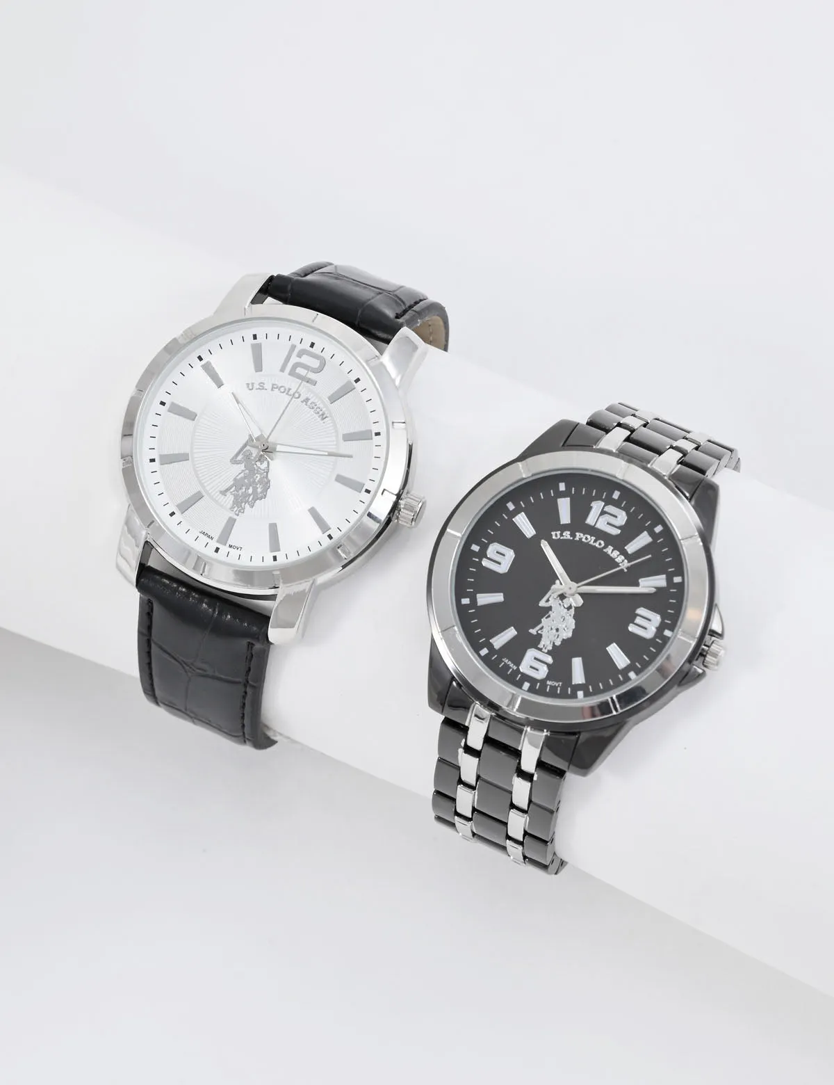 MEN'S LINK AND CROC STRAP WATCH SET sold by U.S. Polo Assn.