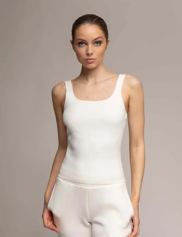 WHITE LABEL SQUARE NECK SWEATER TANK made by U.S. Polo Assn.