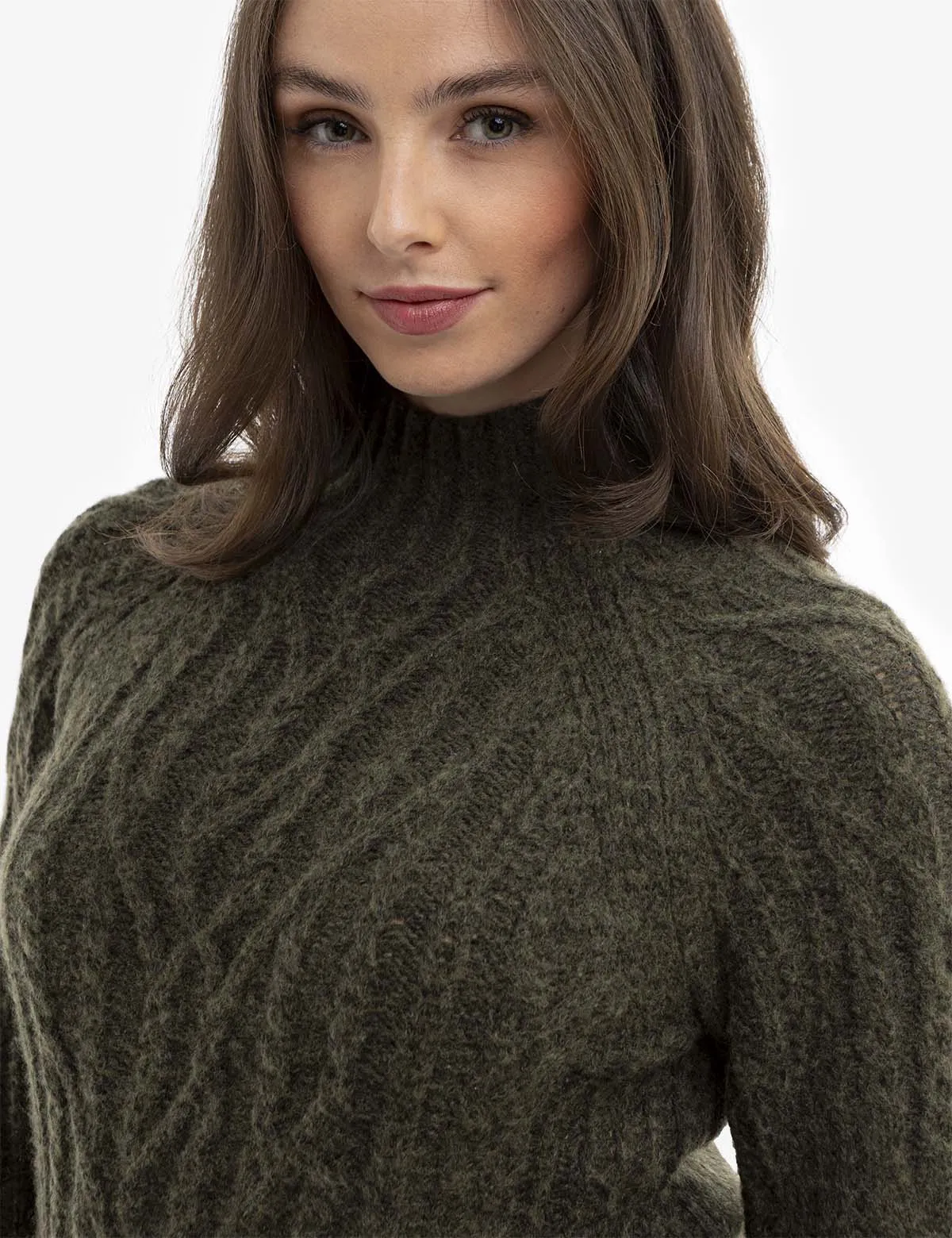 CHUNKY MOCK NECK CABLE SWEATER sold by U.S. Polo Assn. product image thumbnail 5