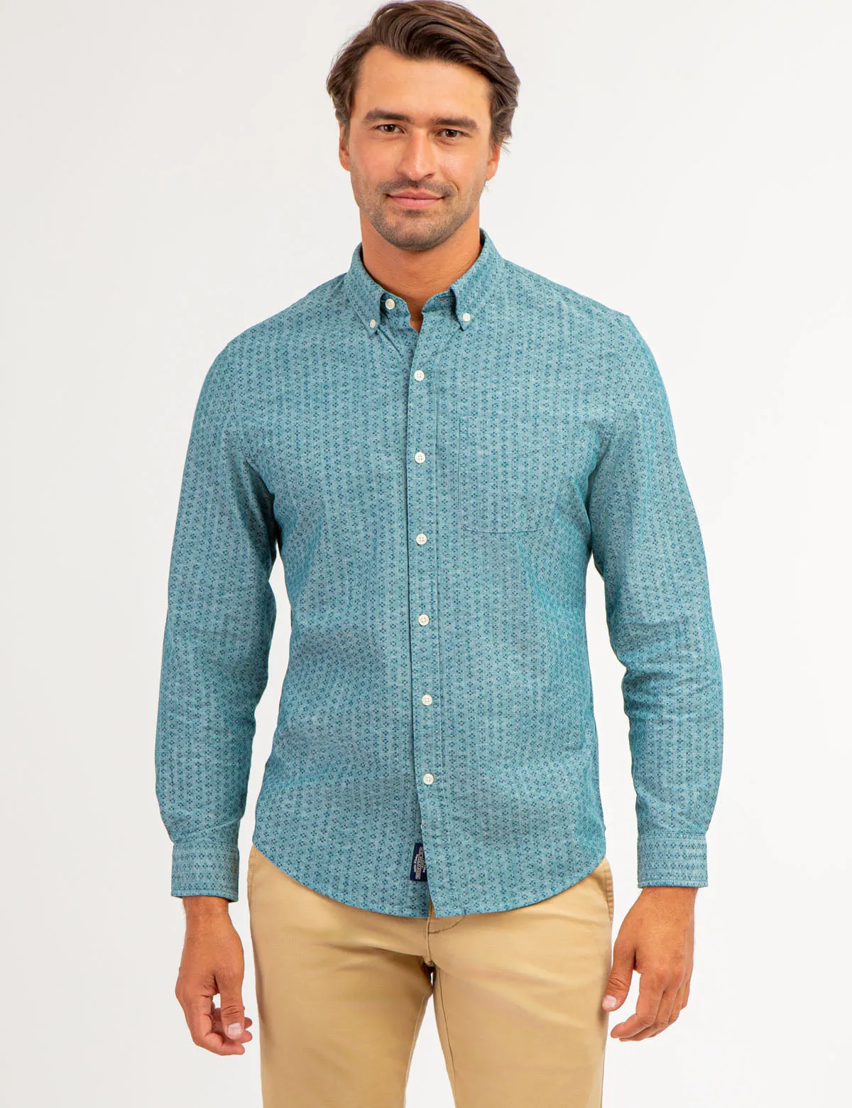 COTTON SLUB DISCHARGED PRINT SHIRT sold by U.S. Polo Assn. product image thumbnail 5