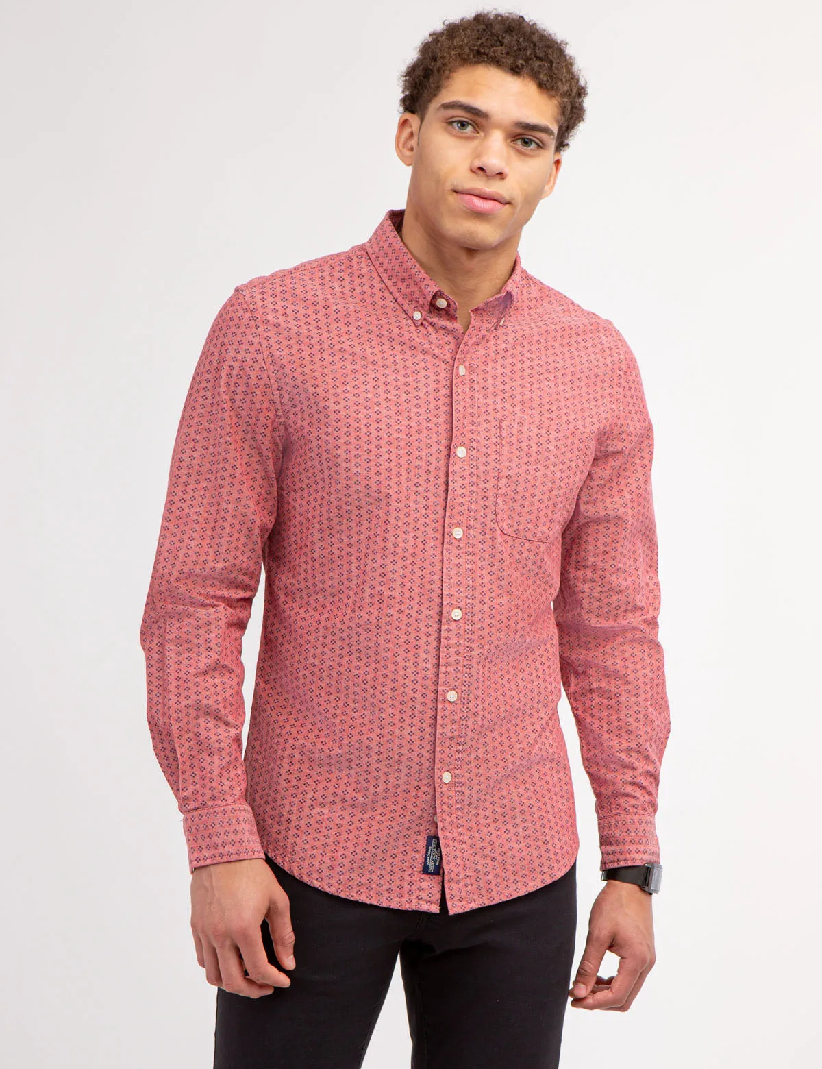 COTTON SLUB DISCHARGED PRINT SHIRT sold by U.S. Polo Assn.