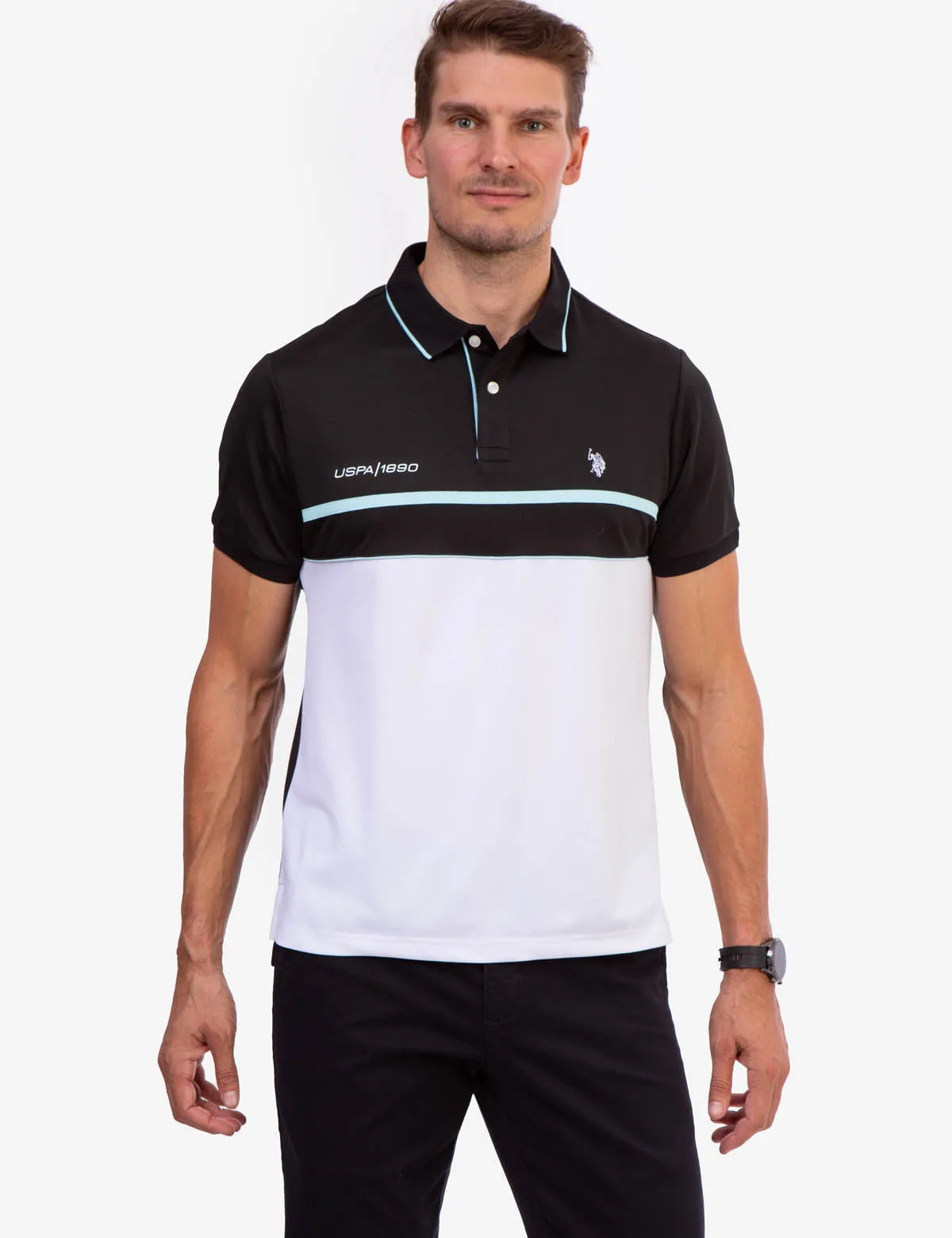 USPA PIQUE COLORBLOCK POLO SHIRT sold by U.S. Polo Assn. product image thumbnail 5