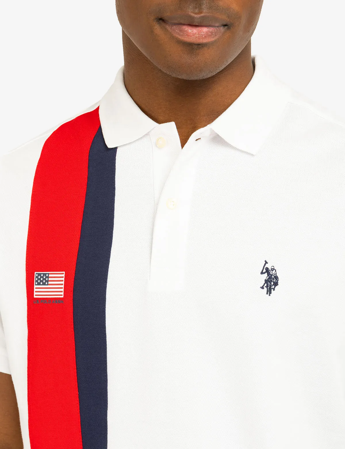 VERTICAL SASH COLOR BLOCK PIQUE POLO SHIRT sold by U.S. Polo Assn. product image thumbnail 3